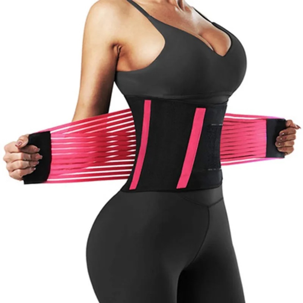 Letsfit Women’s Adjustable Waist Trainer Body Shaper Fitness Belt | Pink